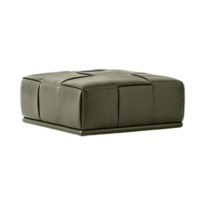 Cubist Leather Ottoman
